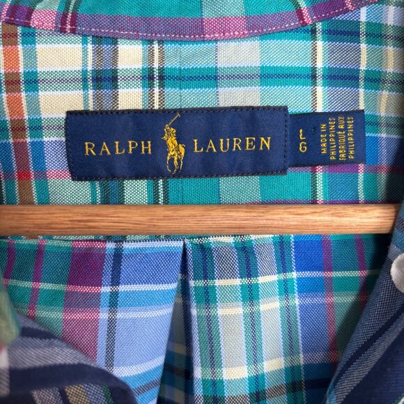 Ralph Lauren Blue Label Men's Vibrant Plaid Shirt - Picture 4 of 13